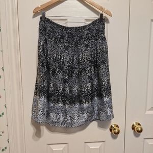Max Studio black floral midi skirt